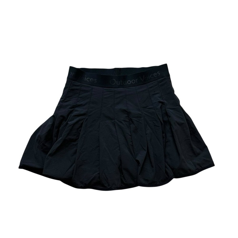 Outdoor Voices Skort Pleated Mini Skirt Black Athletic Summer Size Extra Small